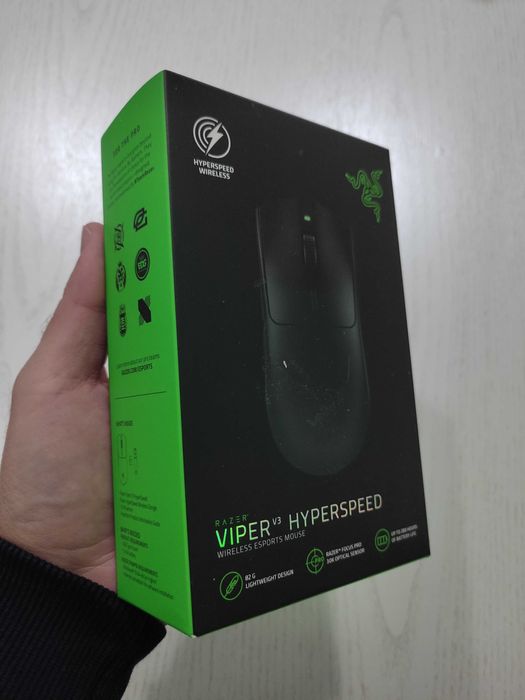 ЧИСТО НОВА!!! Razer Viper V3 HyperSpeed Wireless Gaming Mouse Black