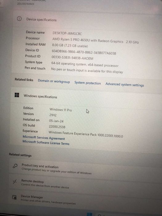 Lenovo ThinkPad T14s AMD Ryzen 5 PRO 4650U, 512GB SSD NVMe)