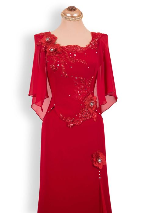 Rochie Rosie de Ocazie cu Paiete de Nunta, Botez, Soacra sau Nasa