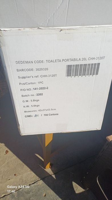 Toaleta portabila 20 litri