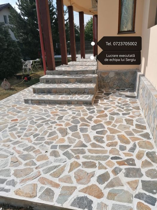 Piatra naturala de munte de Grecia 100%. Lucrez în toată Țara