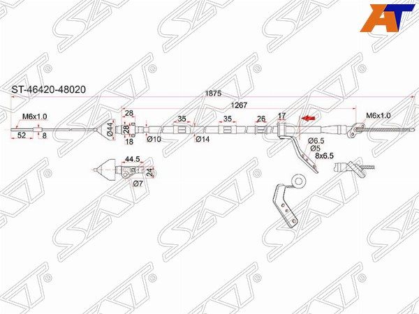 Трос ручника  Lexus Rx 300