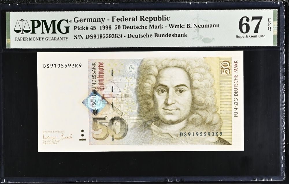 Bancnota gradata PMG 20 Marci Germania  DM