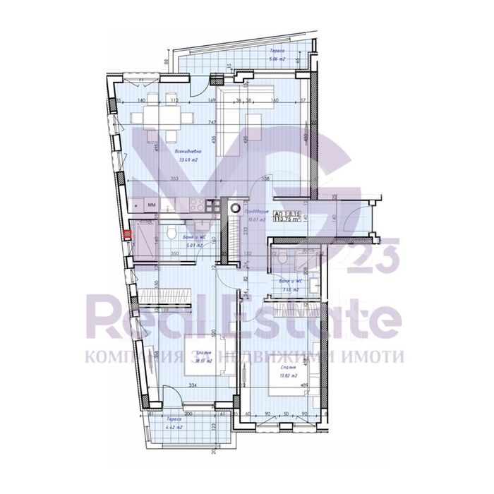 Продава се Тристаен апартамент в Пловдив, Кършияка - 131 кв.м за 837 €/кв.м - Снимка #1