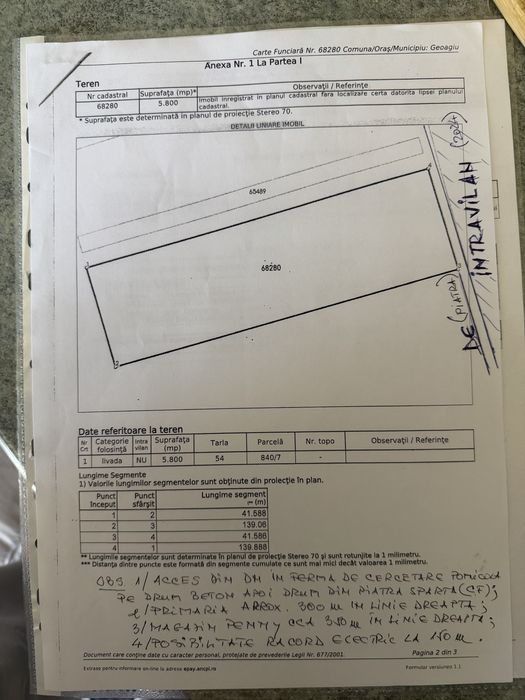 Teren Geoagiu 5800 m2 acces autostrada