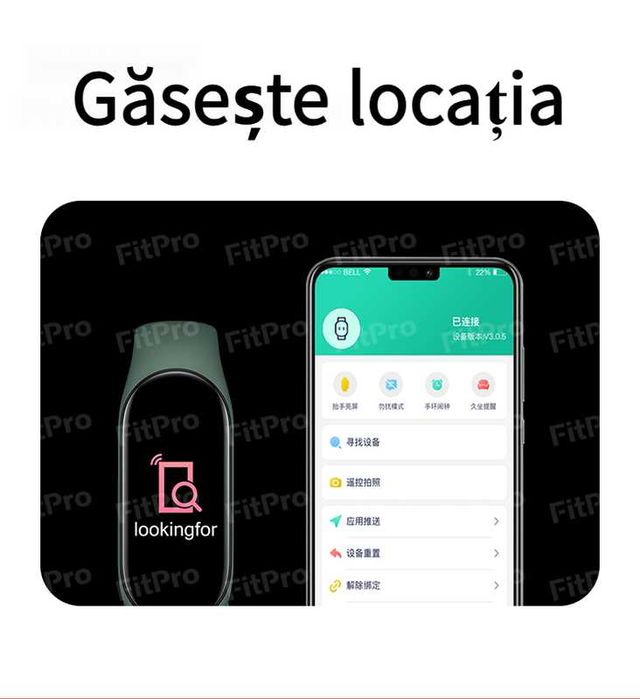 Bratara fitness M7, IP67, neagra, Smart Band