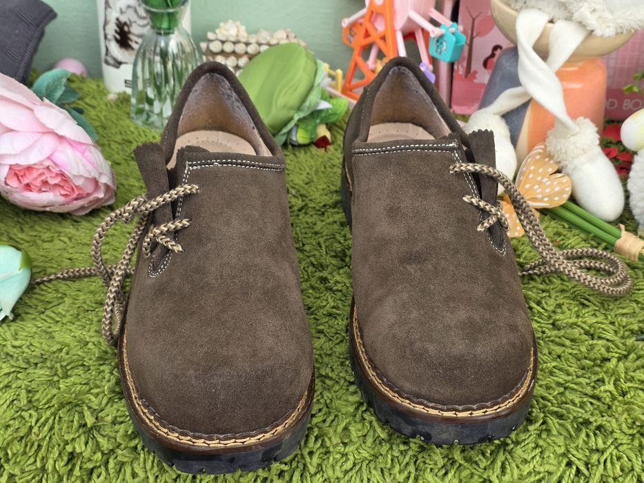 Мъжки немски обувки естествен велур N42