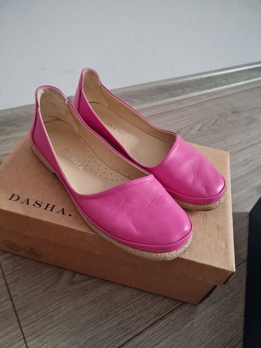 Balerini roz/fucsia Dasha piele naturala