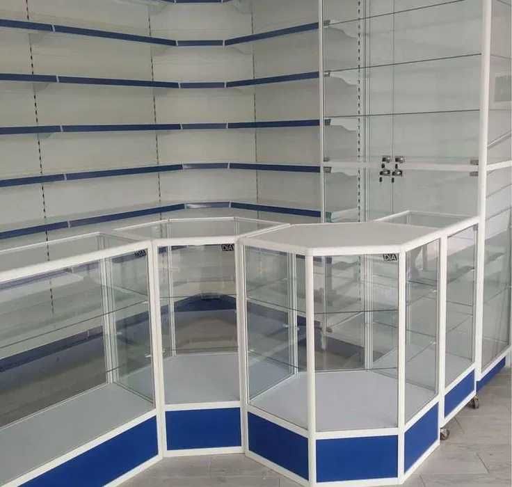 Прилавок витрина, стеклянная, metal oynaly vitrina va prilavkalar