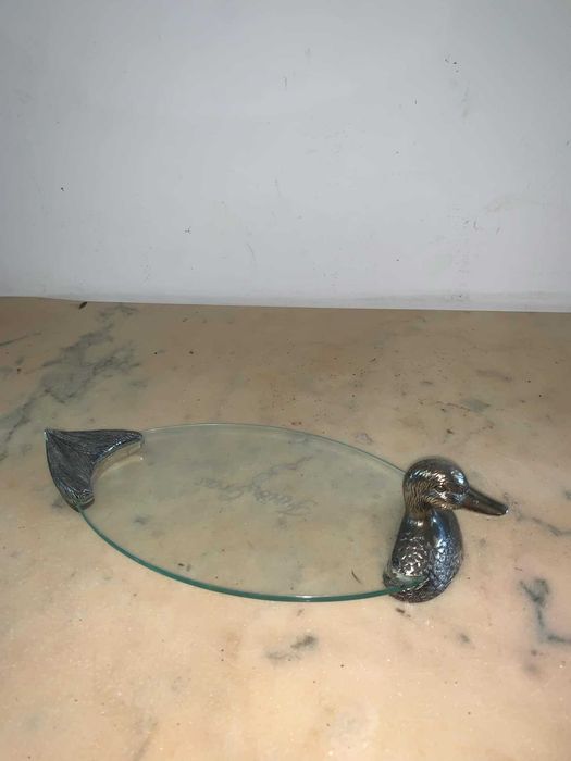 Plato/fructiera de sticla