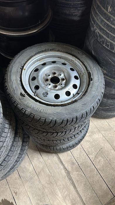 R14 PCD 4 *100 Комплект штампованных дисков с зимней резиной 185/65