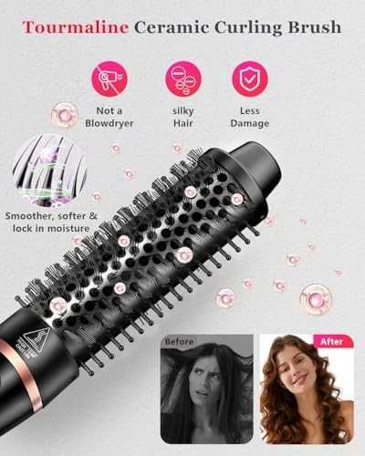 5 в 1 маша за коса 4 керамични приставки термо четка къдрици изправяне