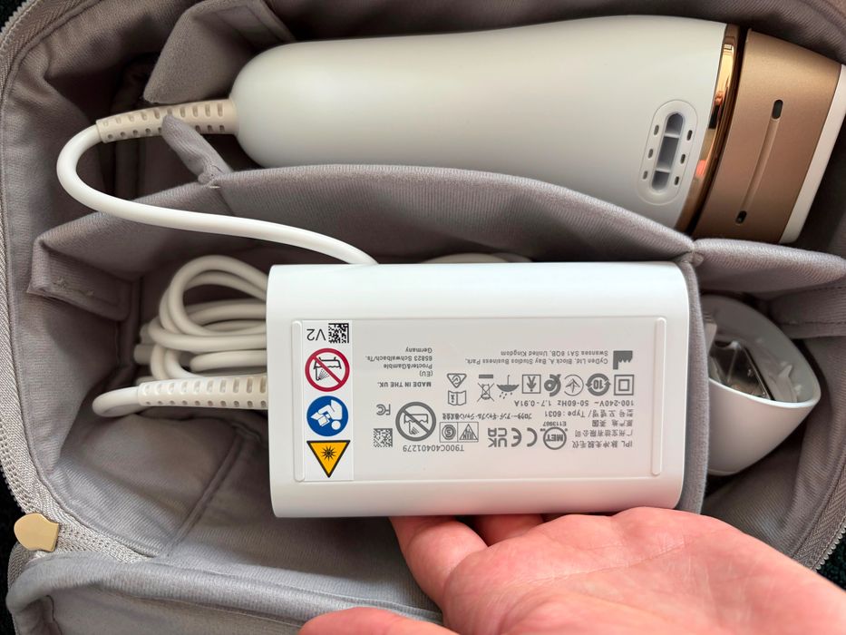 Epilator IPL Braun Silk-expert PRO 5 PL5152, In Garantie - doar testat -  SkinPro 2.0, alb auriu 2 capete + Husa