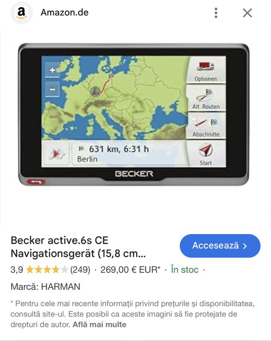 Becker active 6 profesional 6.2 inch 15,8cm