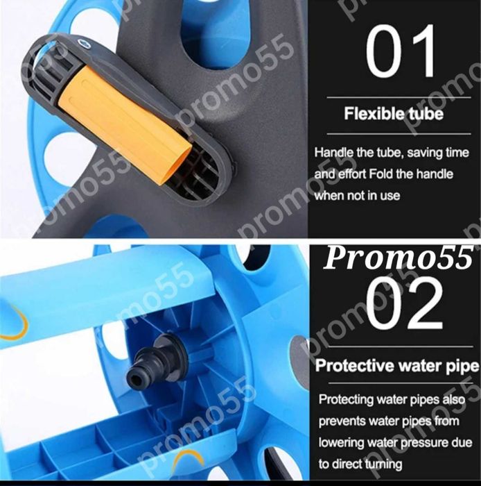 Градински маркуч 25м. комплект с преносима макара,пръскачка,накрайници