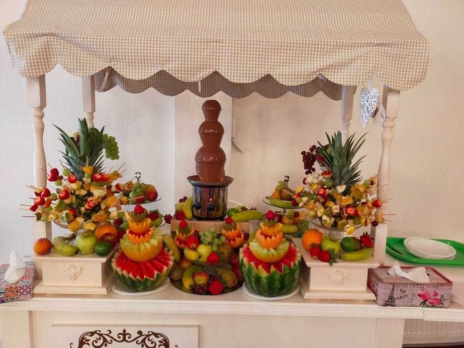 Fantana de ciocolata si bar fructe pentru copii si nu numai