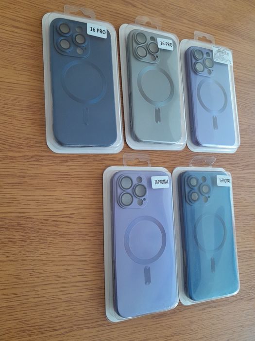 MagSafe кейс със стъклен протектор на камерата за iPhone16,Pro,Pro Max