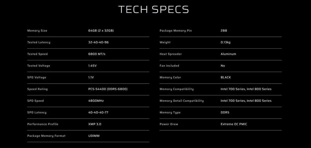 Corsair VENGEANCE 64GB (2x32GB) DDR5 6800MHz CMK64GX5M2X6800C32