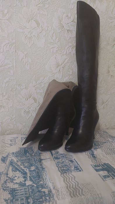 Сапоги ботфорты зимние