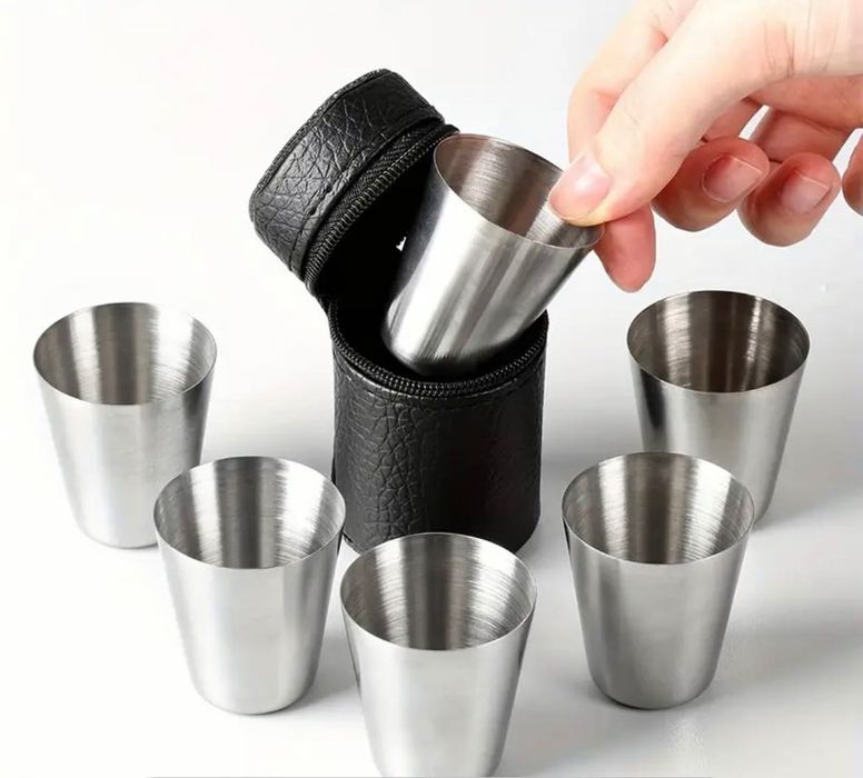 Set 6 pahare shot din inox