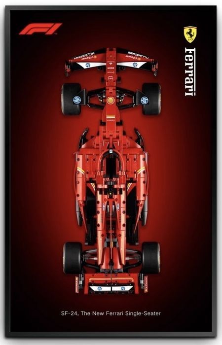 Лего Формула 1 Ferrari SF-24 + рамка держатель, рамка Формула 1
