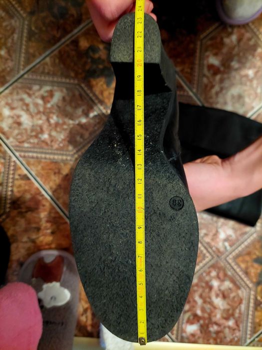 Cizme negre lungi din piele