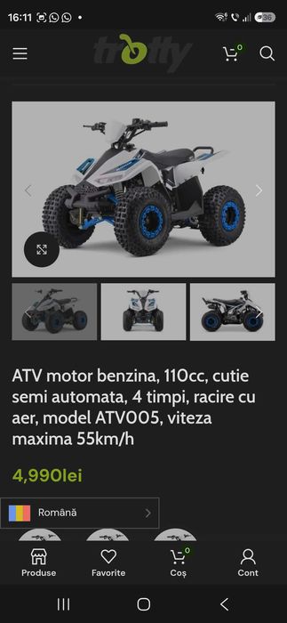 Atv benzina 110 cc
