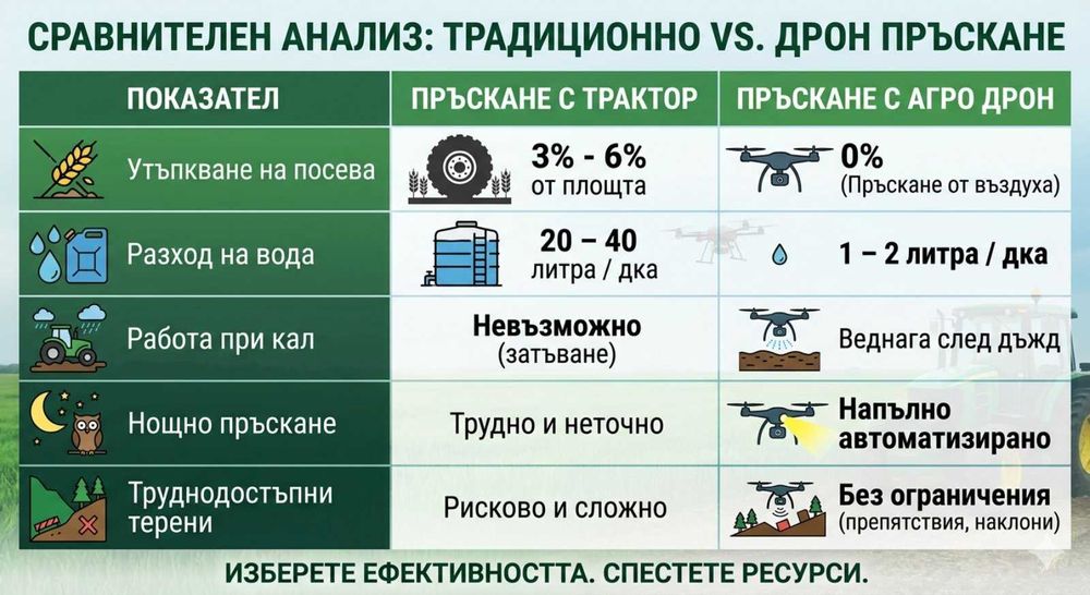 Пръскане и торене с дрон