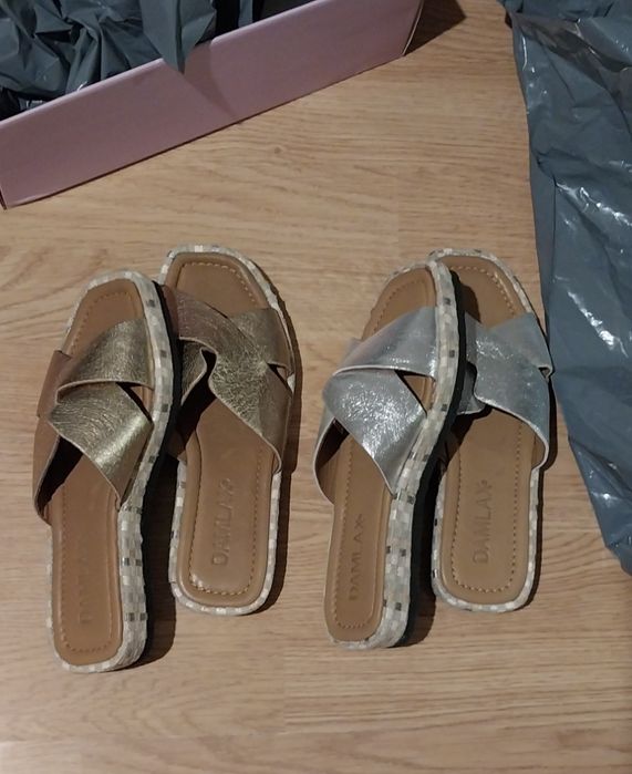 Продам кожаные шлепки 36р