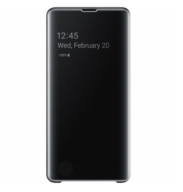 Husa de protectie Clear View pentru Samsung Galaxy S10 Black NOUA!