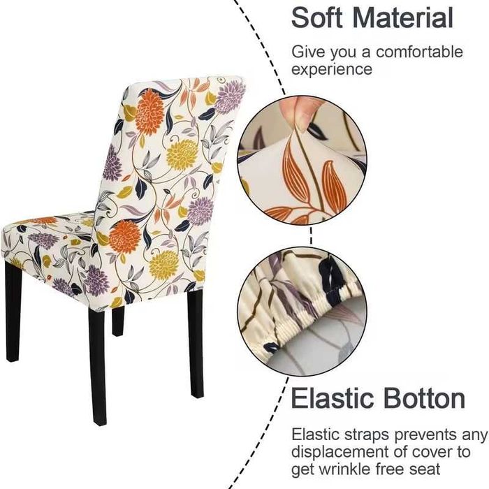 Set 4 huse elastice pentru scaune