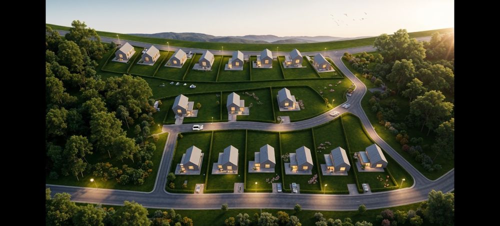 Scandinavian Village Corușu | Ansamblu rezidențial premium | PUZ aprobat | 17 loturi