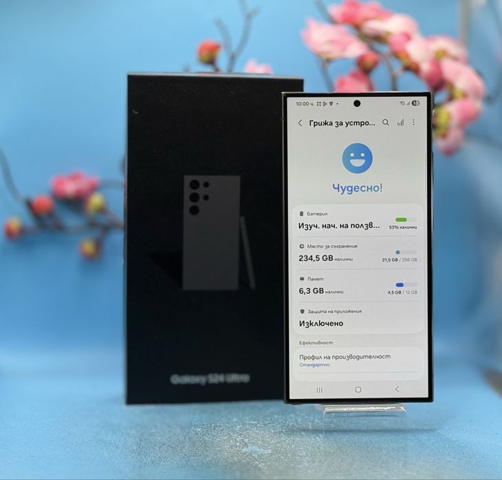 ГАРАНЦИОНЕН!!! Samsung Galaxy S24 Ultra, 12GB RAM, 256GB, 5G, Black