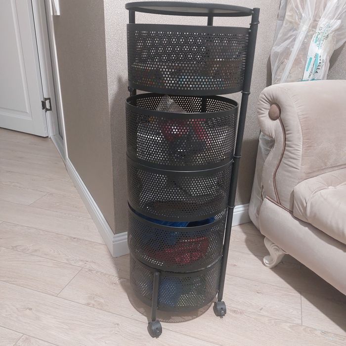 Этажерка на колёсиках металл