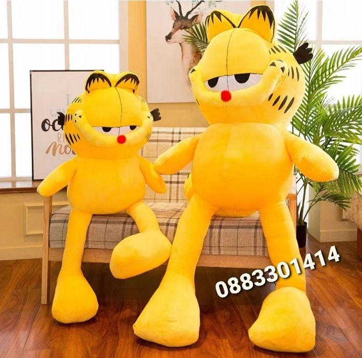 Гарфилд Котката Плюшен Garfield 80см Голям