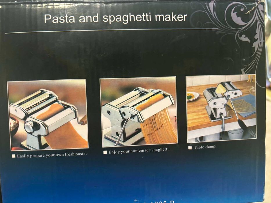 Машина за приготвяне на домашна паста 9 степ+2 итал. форми за равиоли.