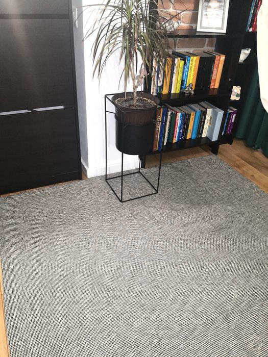 Covor bumbac negru/alb