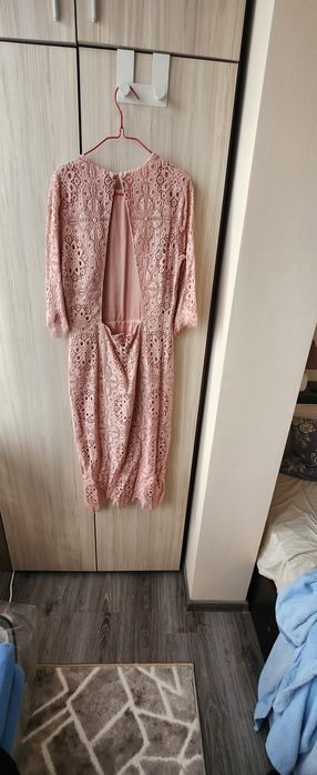 Дантелена Рокля /цвят пудра/