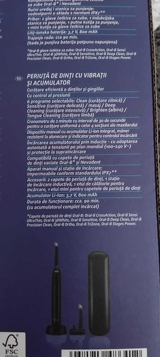 Periuta de dinti electrica cu 2 rezerve