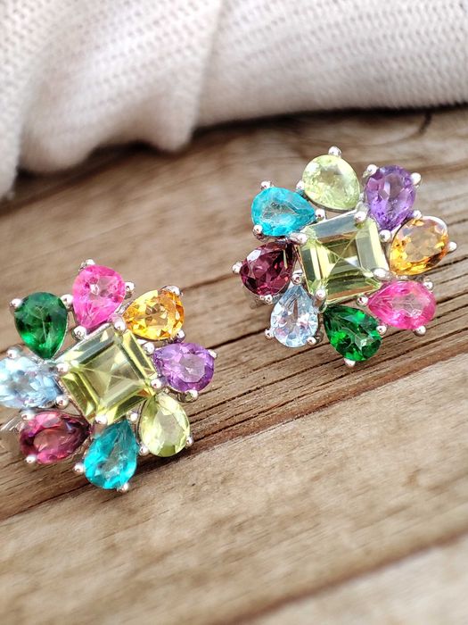 925 Cercei argint cu peridot