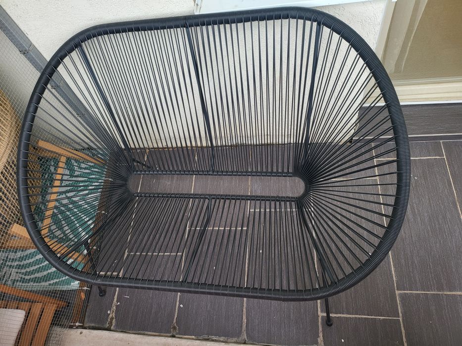 Banca exterior neagra L 130/ l 50  pentru terasa 250 lei