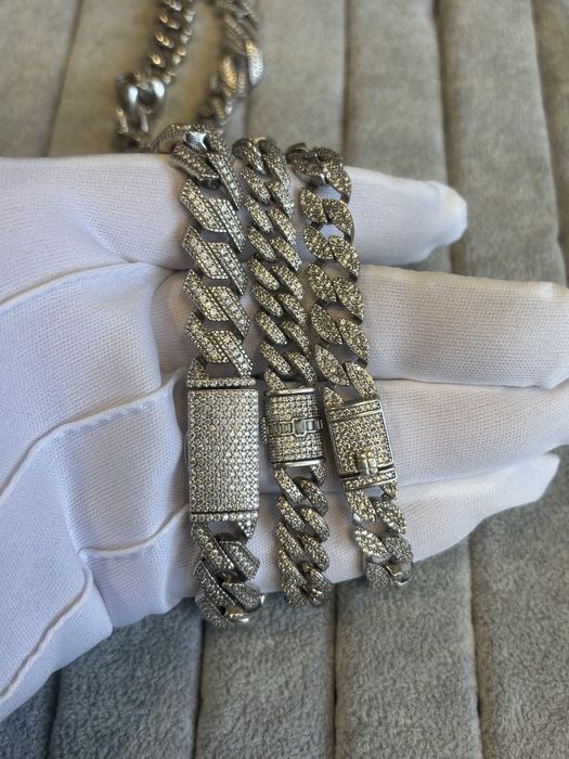 Сребърна гривна Монако с камъчета 37.4гр 925