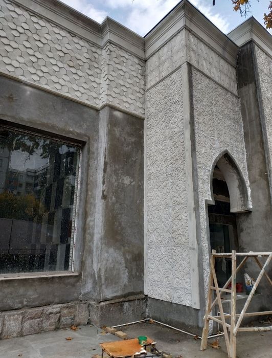 Монтаж фибробетонных изделий декор