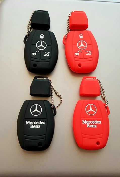 Husa Cauciuc Cu Logo MERCEDES Fata/spate A,B,C,E,Gla,Cla,Gle! 3 butoan