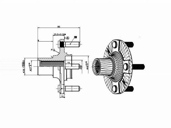 Ступичный узел передний Hyundai Accent