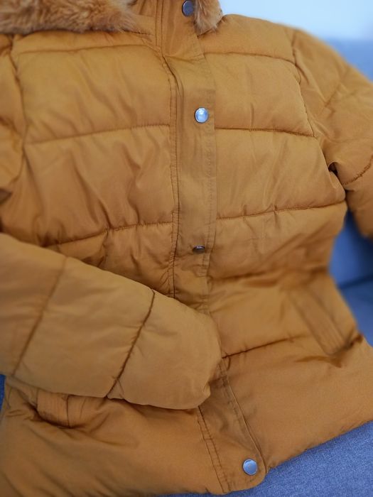 Зимно яке дамско жълто горчица