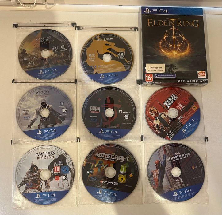 Игры на PS4 (Elden Ring, RDR2, Doom, Fallout, Assassin creed, и т.д.)