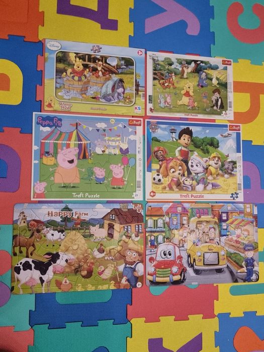 Лот от 6 пъзела Пепа пиг, Пес патрул, Мечо пух