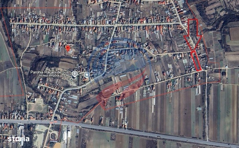 Casa de vanzare Racarii de Sus - Filiasi  teren 2686 mp deschidere bil