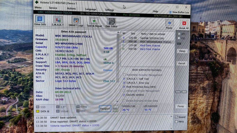 Жёсткий диск HDD WD 500GB